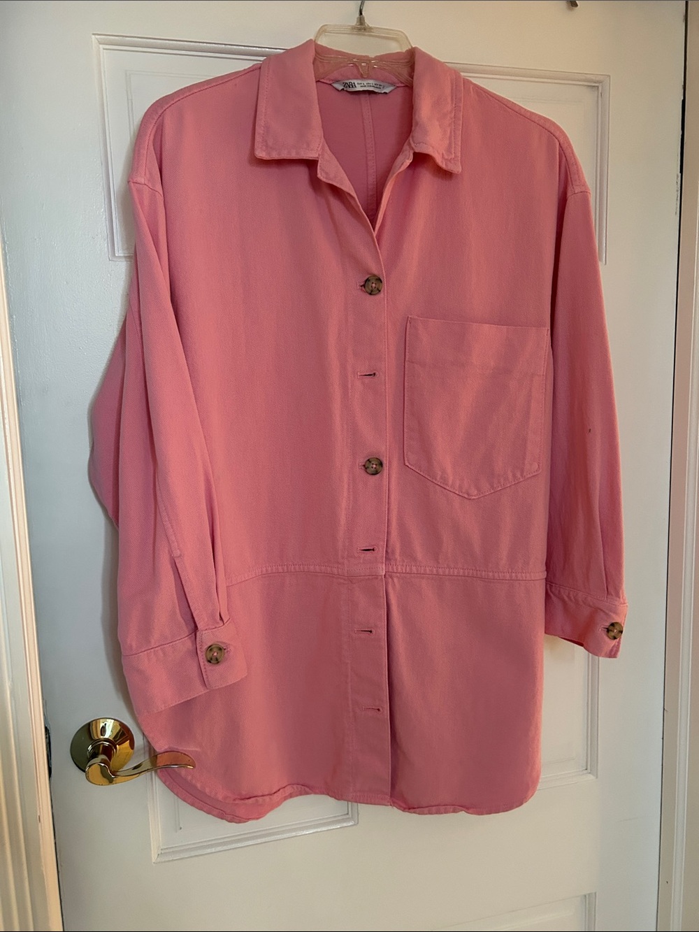 Zara Pink Button-Down Shirt